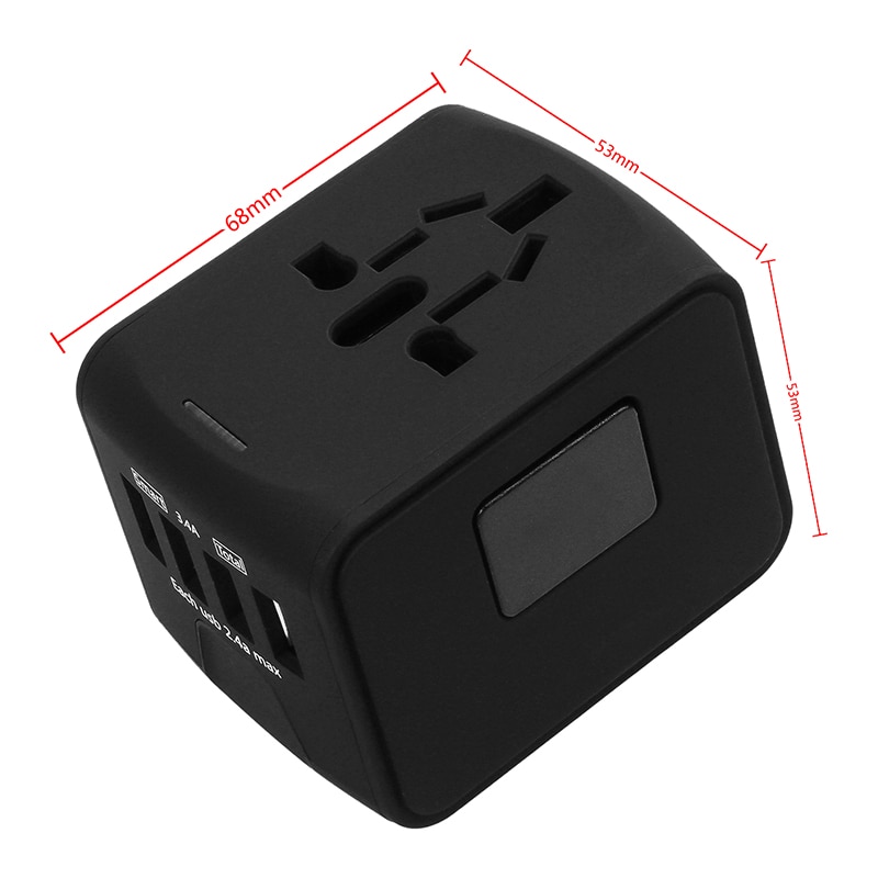 Travel Socket Adapter with USB Ports Travel Socket Adapter with USB Ports