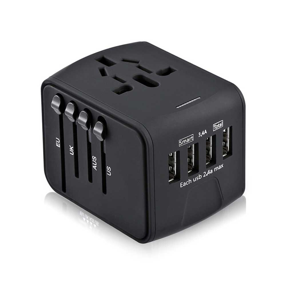 Travel Socket Adapter with USB Ports Travel Socket Adapter with USB Ports